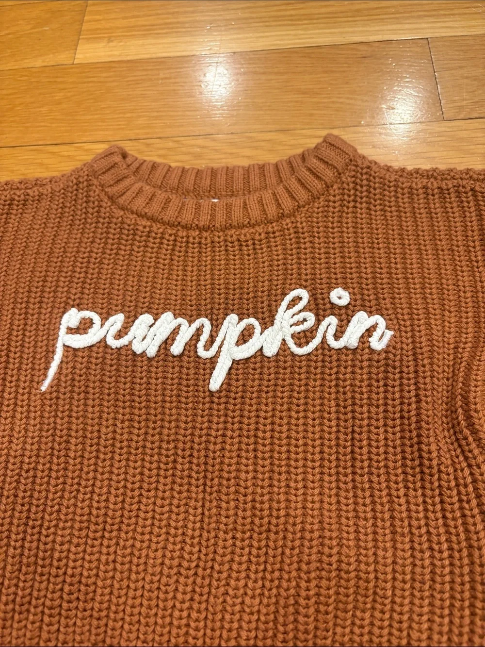 Old Navy Pumpkin Script Sweater - Rust